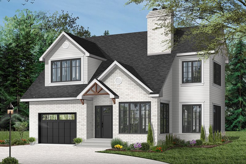 Home Plan - Traditional Exterior - Front Elevation Plan #23-450