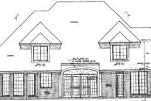 Exterior - Rear Elevation for European House Plan #310-207 - 4 bed, 3.5 bath