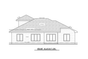 Exterior - Rear Elevation for Modern House Plan #20-2495 - 2 bed, 3 bath
