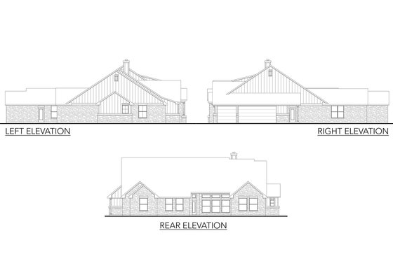 Exterior - Front Elevation 4 for Contemporary House Plan #80-186 - 4 bed, 3 bath