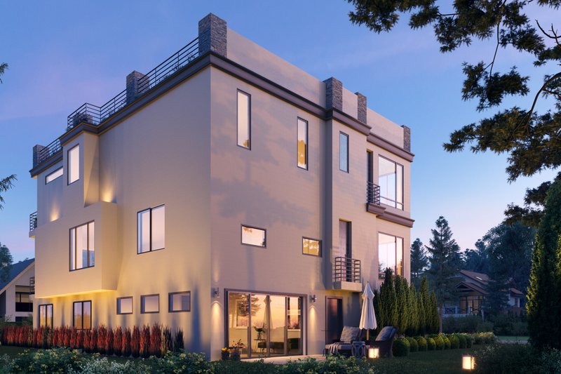 House Design - Exterior - Other Elevation 2 for Modern House Plan #1066-105 - 7 bed, 8.5 bath