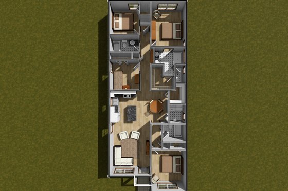 Floor Plan - Main Floor 1 for Cottage House Plan #513-2376 - 4 bed, 3 bath