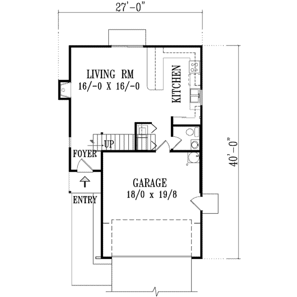 Adobe / Southwestern Floor Plan - Main Floor Plan #1-1069