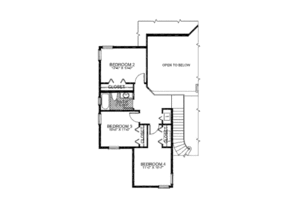 Floor Plan - Upper Floor for Mediterranean House Plan #420-227 - 4 bed, 2.5 bath