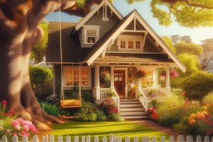 Cottage Exterior - Front Elevation Plan #515-61