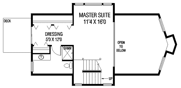 Modern Floor Plan - Upper Floor Plan #60-318