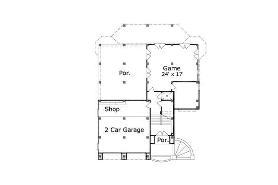 Floor Plan - Main Floor for Mediterranean House Plan #411-158 - 3 bed, 3.5 bath