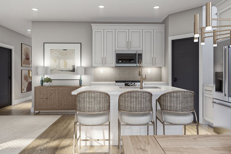 House Blueprint - Interior - Kitchen 1 for Modern House Plan #455-665 - 3 bed, 2.5 bath