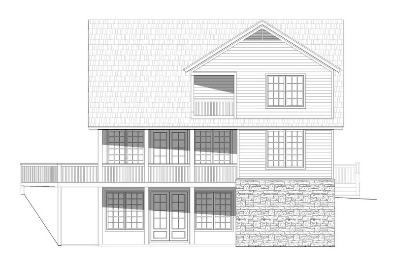 House Blueprint - Exterior - Other Elevation 1 for Country House Plan #932-9 - 2 bed, 2 bath