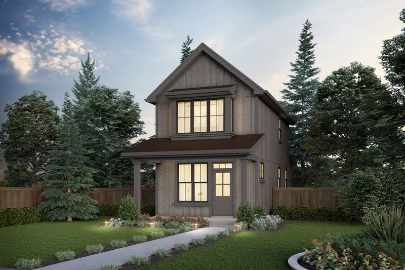 Home Plan - Contemporary Exterior - Front Elevation Plan #48-1038