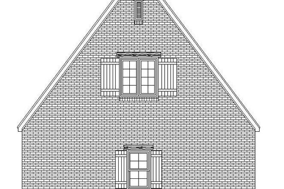 Exterior - Rear Elevation for Country House Plan #932-271, 0 bath
