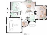 European Style House Plan - 3 Beds 2 Baths 2310 Sq/Ft Plan #23-806 