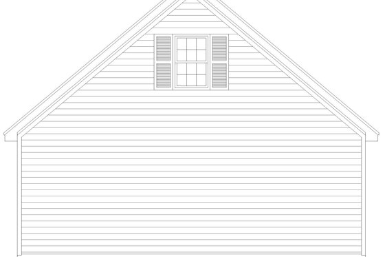 Exterior - Rear Elevation for Traditional House Plan #932-544, 0 bath