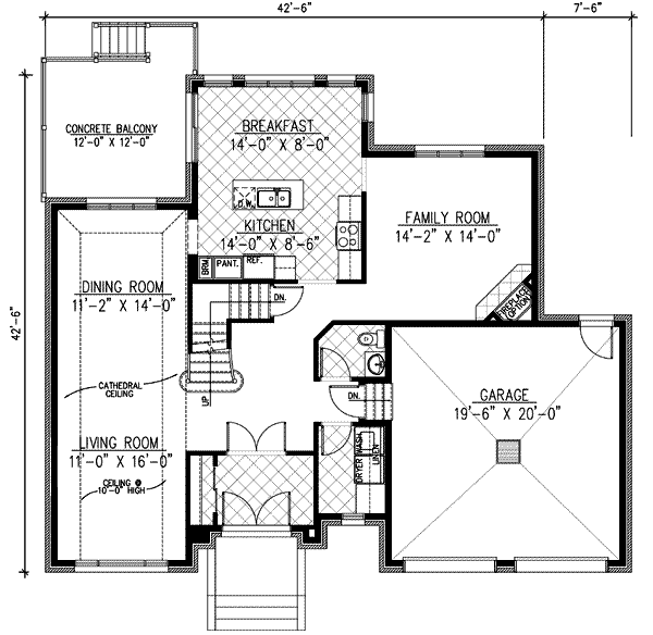 European Floor Plan - Main Floor Plan #138-127