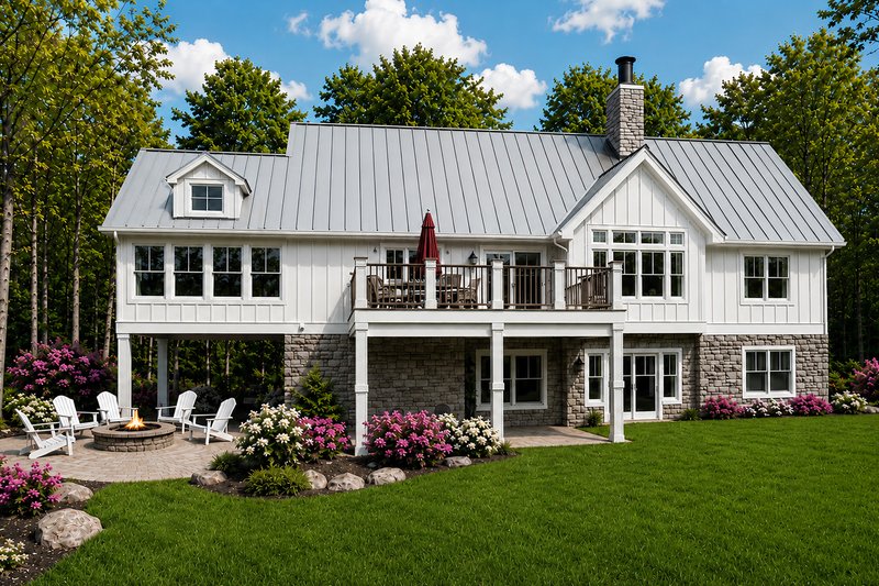 Dream House Plan - Exterior - Rear Elevation 2 for Farmhouse House Plan #928-433 - 3 bed, 2.5 bath