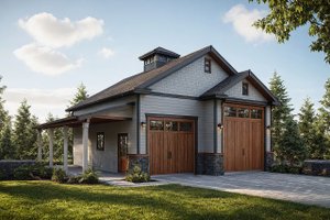 Country Exterior - Front Elevation Plan #124-1449