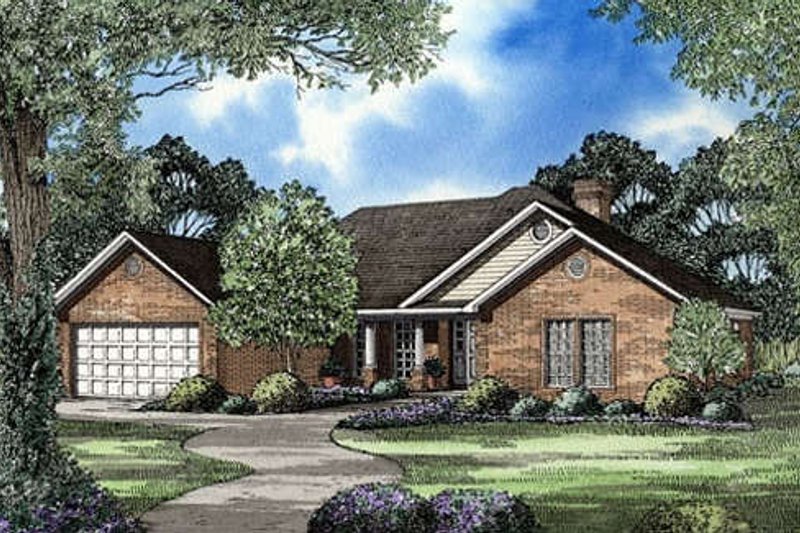 Architectural House Design - Traditional Exterior - Front Elevation Plan #17-158