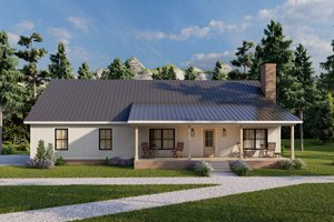 Barndominium Exterior - Front Elevation Plan #1117-12