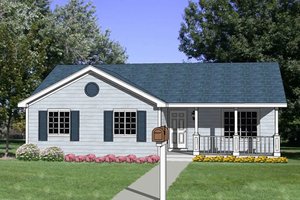 Ranch Exterior - Front Elevation Plan #116-241