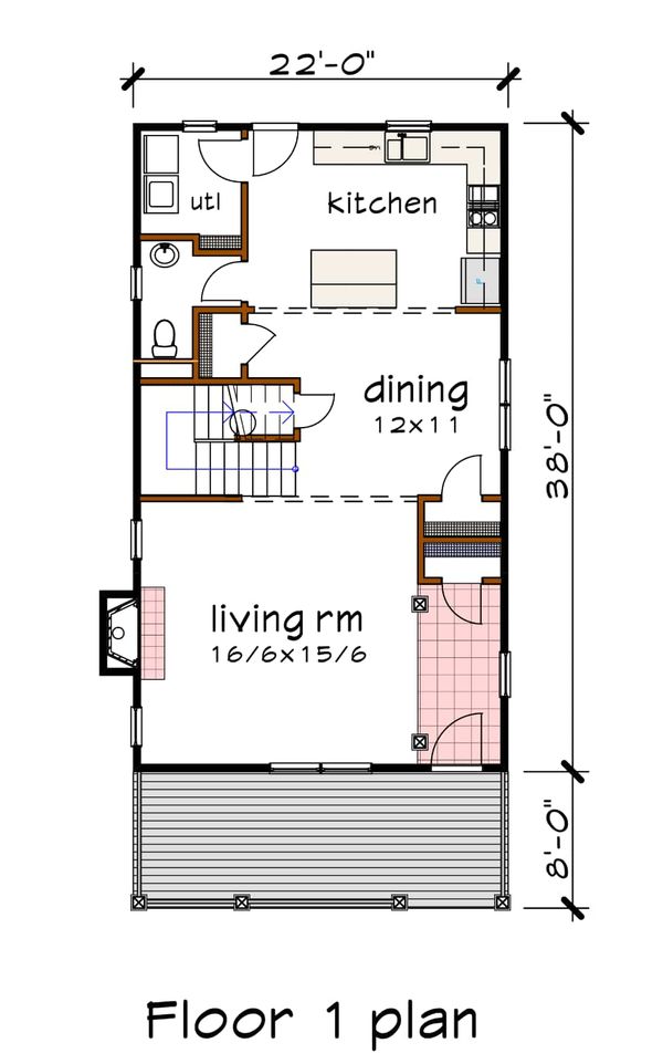 Southern Floor Plan - Main Floor Plan #79-227