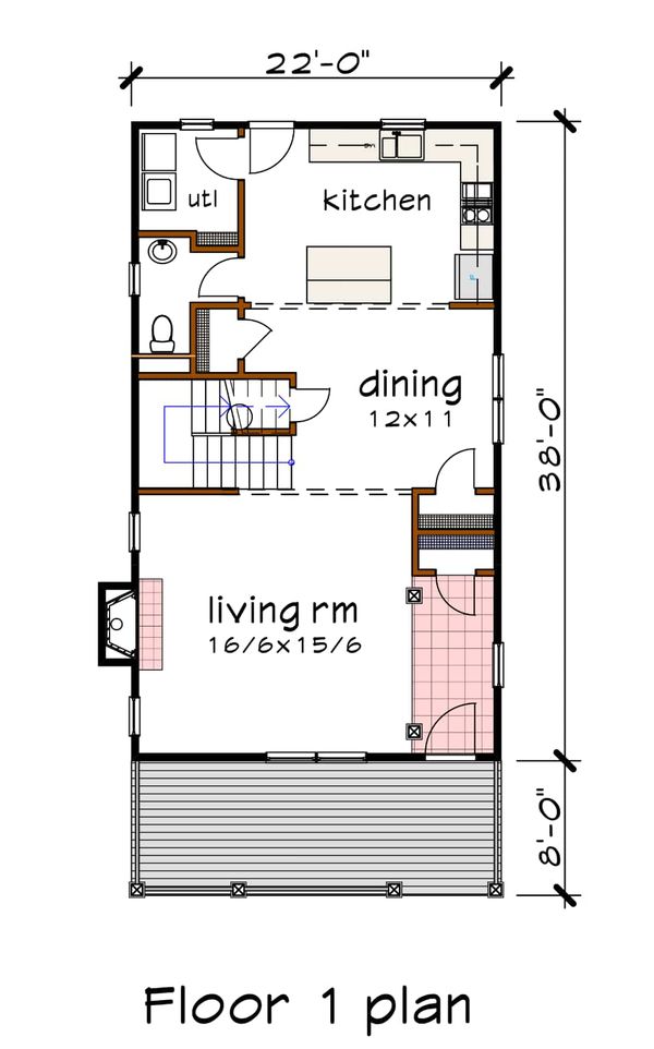 Architectural House Design - Southern Floor Plan - Main Floor Plan #79-227