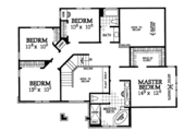 European Style House Plan - 4 Beds 2.5 Baths 2518 Sq/Ft Plan #72-228 
