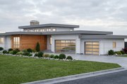 Modern Style House Plan - 3 Beds 3 Baths 3543 Sq/Ft Plan #928-346 Exterior 