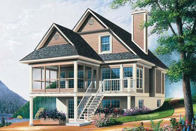 Farmhouse Style House Plan - 3 Beds 2 Baths 1484 Sq/Ft Plan #23-495