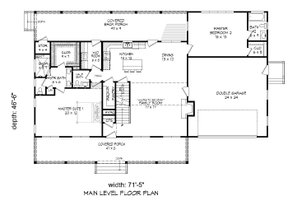 Floor Plan - Main Floor for Country House Plan #932-207 - 4 bed, 4.5 bath
