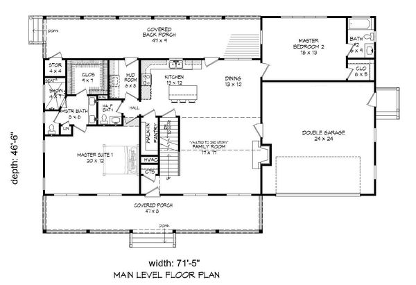 Architectural House Design - Country Floor Plan - Main Floor Plan #932-207