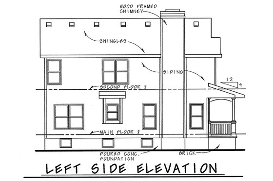Exterior - Other Elevation for Traditional House Plan #20-2030 - 3 bed, 2.5 bath
