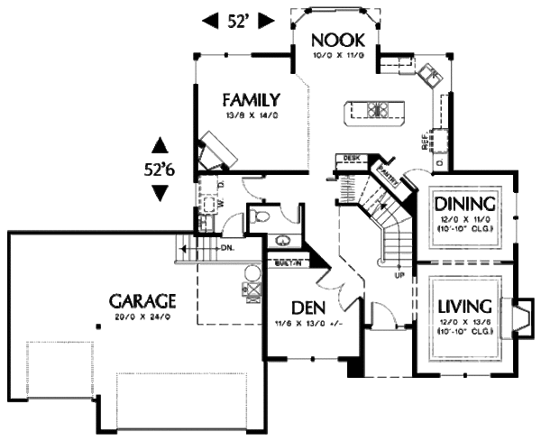 House Plan Design - Prairie Floor Plan - Main Floor Plan #48-324