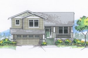 Craftsman Exterior - Front Elevation Plan #53-613