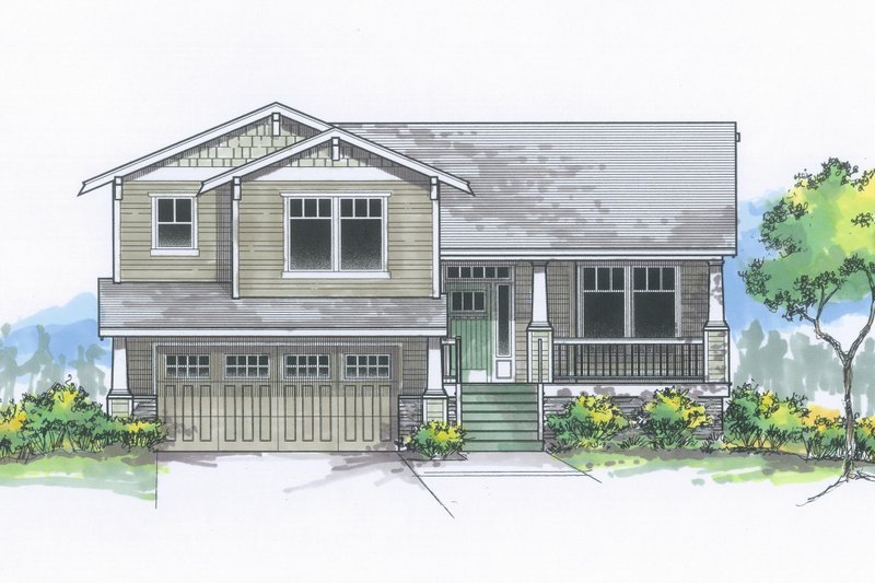 Home Plan - Craftsman Exterior - Front Elevation Plan #53-613