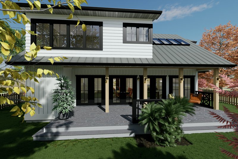 Home Plan - Exterior - Rear Elevation 1 for Farmhouse House Plan #1101-14 - 3 bed, 3 bath