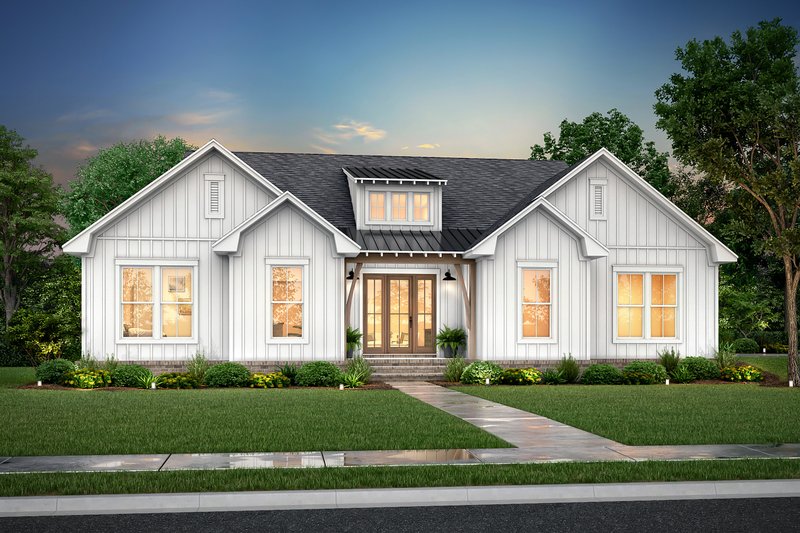 House Blueprint - Farmhouse Exterior - Front Elevation Plan #430-278