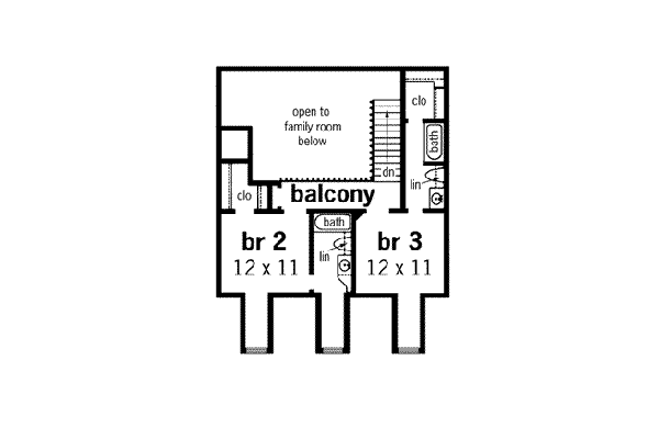 Architectural House Design - Country Floor Plan - Upper Floor Plan #45-132
