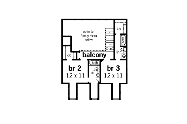 House Plan Design - Country Floor Plan - Upper Floor Plan #45-132