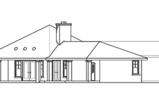 Exterior - Other Elevation for Ranch House Plan #124-575 - 3 bed, 2.5 bath