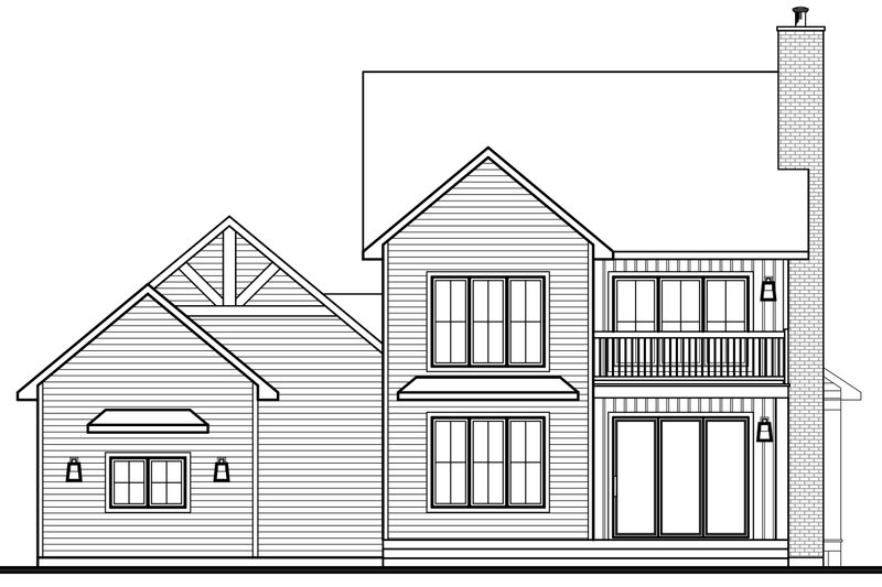 Home Plan - Exterior - Rear Elevation 1 for Farmhouse House Plan #23-2767 - 4 bed, 2.5 bath