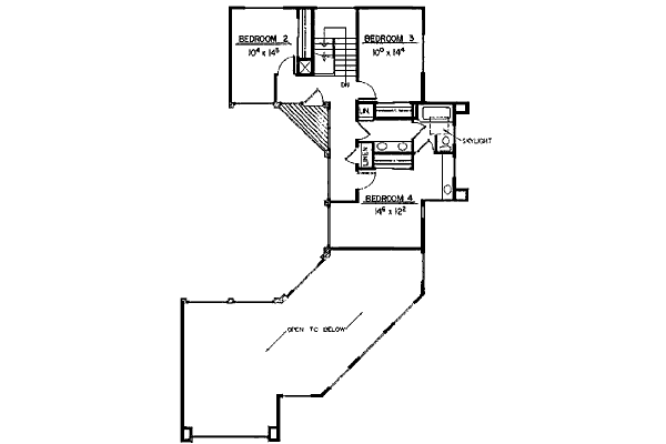 Home Plan - Mediterranean Floor Plan - Upper Floor Plan #60-639