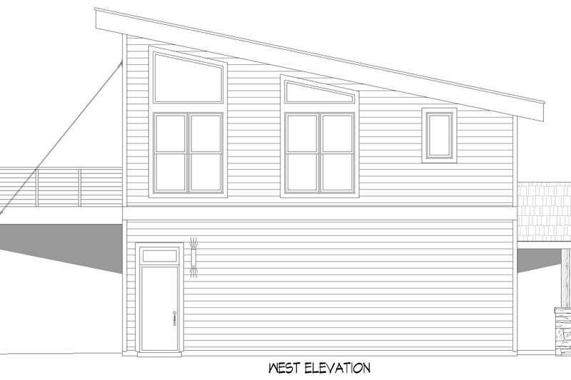 Home Plan - Exterior - Other Elevation 1 for Modern House Plan #932-1293 - 1 bed, 1 bath