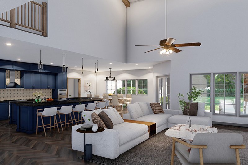 House Plan Design - Interior - Family Room 1 for European House Plan #923-293 - 5 bed, 4 bath
