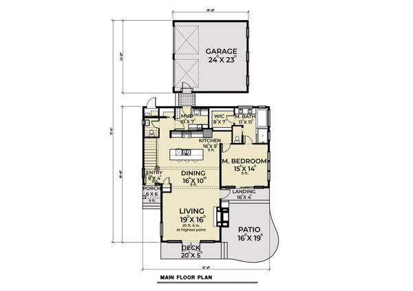 Architectural House Design - Contemporary Floor Plan - Main Floor Plan #1070-14