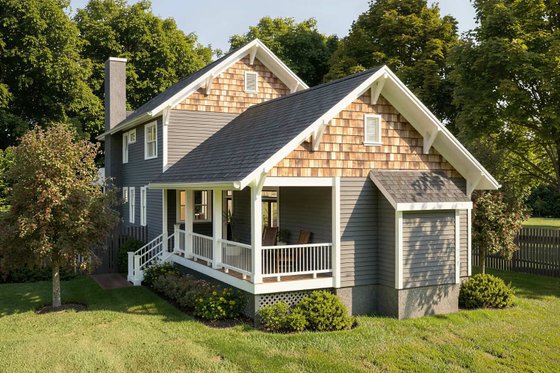 Exterior - Rear Elevation for Craftsman House Plan #79-274 - 4 bed, 3.5 bath