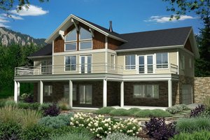 House Blueprint - Exterior - Front Elevation for Craftsman House Plan #117-1106 - 3 bed, 2.5 bath