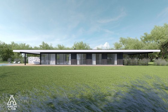 Exterior - Rear Elevation for Modern House Plan #552-7 - 3 bed, 2 bath