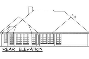 Exterior - Rear Elevation for Traditional House Plan #40-419 - 3 bed, 2 bath
