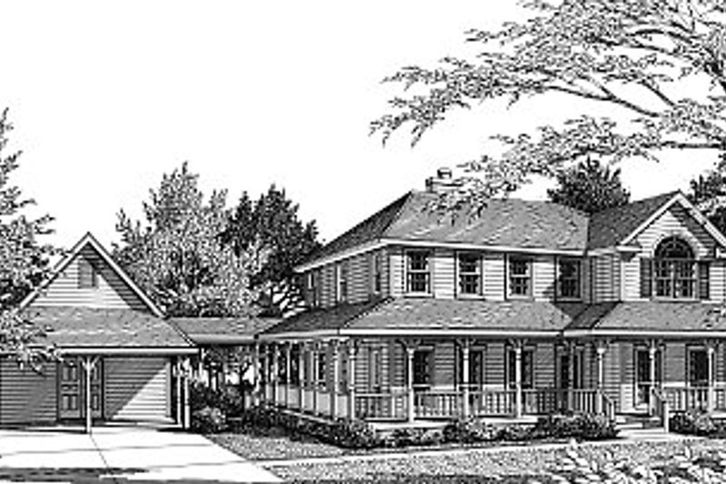 Home Plan - Country Exterior - Front Elevation Plan #14-209
