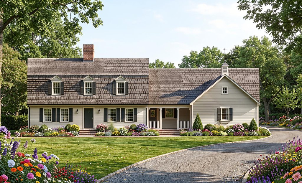 Exterior - Front Elevation 2 for Colonial House Plan #137-193 - 4 bed, 3 bath